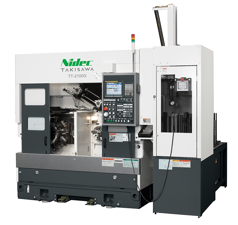 Máy tiện CNC 2 trục chính-TAKIZAWA-TTG2100G-8 inch
